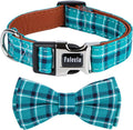 Faleela Soft &Comfy Bowtie Dog Collar,Detachable and Adjustable Bow Tie Collar,for Small Medium Large Pet (Small (Pack of 1), Green)