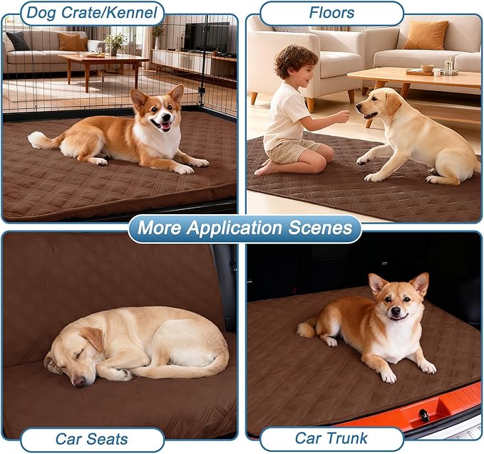 hyha Waterproof Dog Blanket, Reversible Pet Bed Blanket, Soft Sofa Couch Cover for Dogs Washable, Waterproof Pet Couch Covers for Sofa Puppy Cats Furniture Protector(40"x70", Brown/Brown)