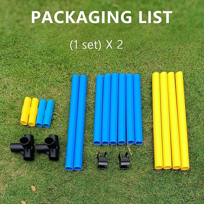 Dog Agility Hurdle Training Set, 2-Sets Jump Bar Equipment for Indoor & Outdoor Backyard Exercise