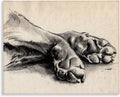 'Dog Paw Charcoal Design'| Canvas Art | Stupell Industries | 20 x 16 Inches, Easy to Hang and Sturdy, Made in USA, by Jennifer Paxton Parker