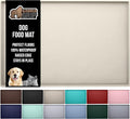 GORILLA GRIP 100% Waterproof Raised Edge BPA Free Silicone Pet Feeding Mat, Dog Cat Food Mats Contain Spills Protects Floors, Placemats for Cats and Dogs Water Bowl, Pets Accessories 18.5x11.5 Cream