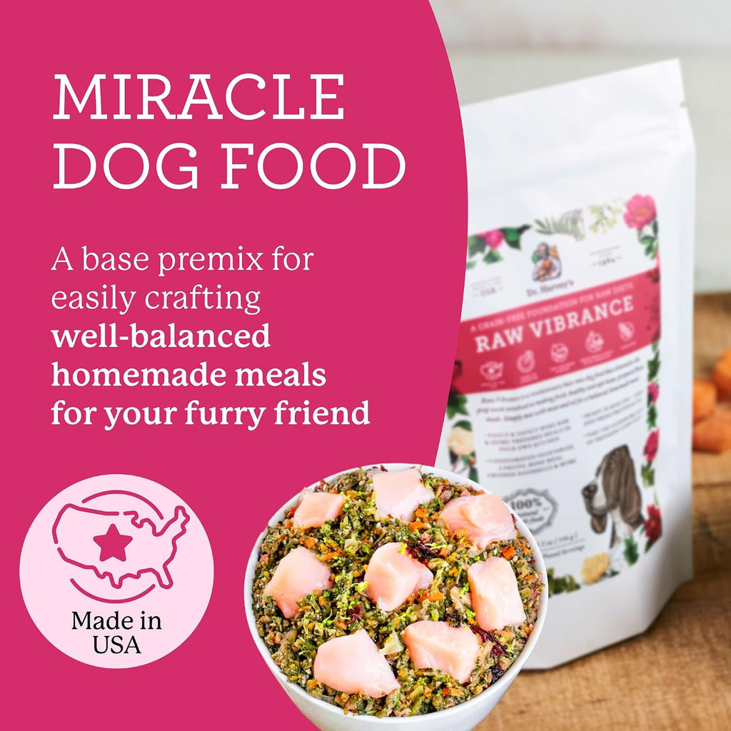 Dr. Harvey's Raw Vibrance Dog Food Base Mix (6 lb) | Dehydrated - Grain Free - Foundation for Raw Diet