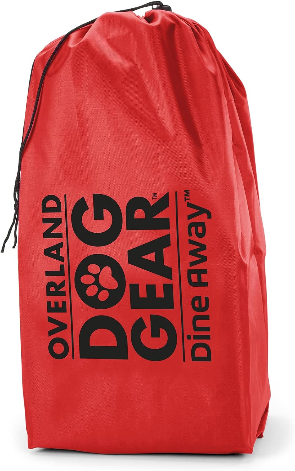 Mobile Dog Gear, Dine Away Dog Travel Bag for Medium and Large Dogs, Includes Lined Food Carriers and 2 Collapsible Dog Bowl, Collapsible Scooper and Placemat, Red
