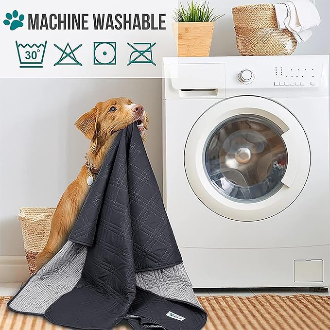 PetAmi Waterproof Couch Cover for Dogs, Reversible Furniture Cover Sofa Protector for Pet Cat Bed, Washable Blanket Dog Cover for Couch Seat, 52x82 Gray