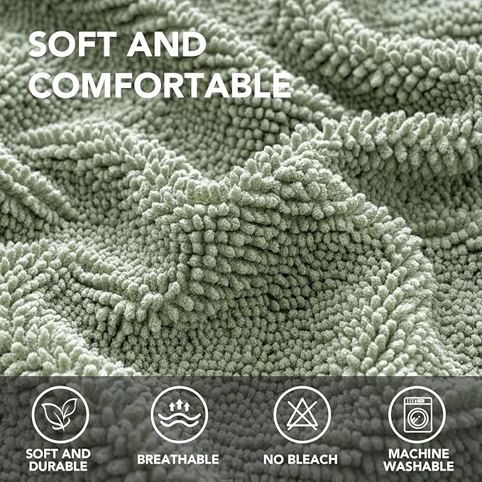 H.VERSAILTEX Non Slip Pet Couch Cover Chenille Dog Bed Protector Thick Soft Sofa Slipcover Pet Friendly Washable Couch Cushion Covers for Pets (40" x 50", Sea Foam)