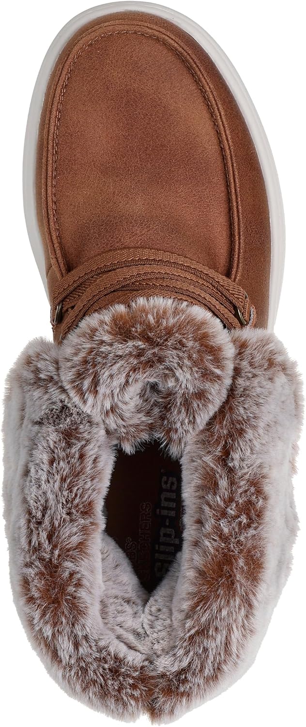 Skechers Women's Hands Free Slip-ins Skip Cute Wave - Fur Fancies | Casual bootie, Slip-ins, Faux fur lining, Skechers Memory Foam footbed, Crafted with 100% vegan materials