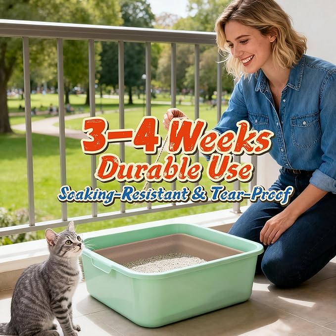 16-Pack Disposable Litter Boxes for Cats: 8/12/16 Portable Leak-Proof & Odor Control Tray for Kitty Foster Cats Indoor Travel 17.5''x13.6'' Litterbox Liner