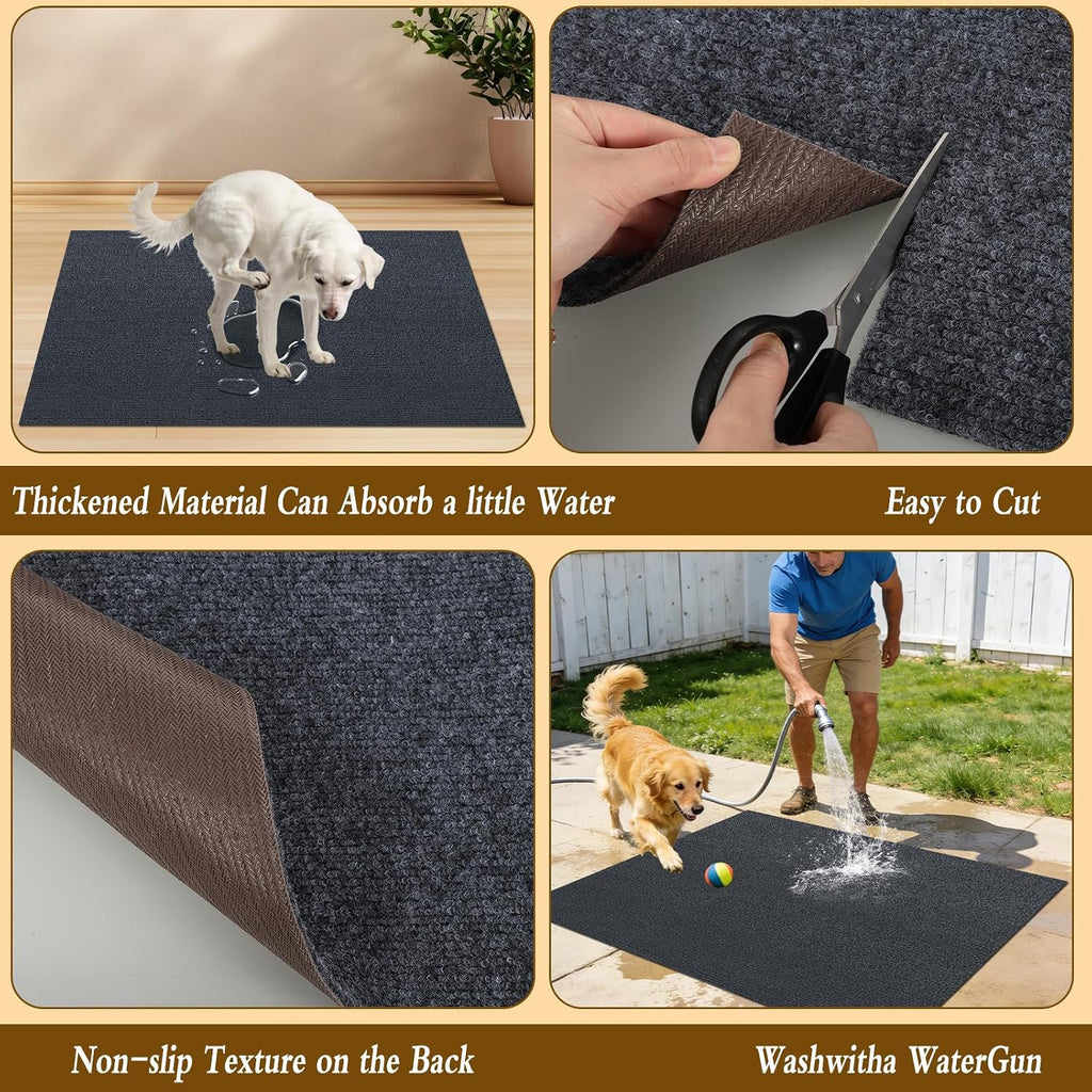 Dog Playpen Mat, Dog Crate Pad Liner for Kennel Training Under Pet Cage Non-Slip Kennel Mat to Protect Floors Extra Large Absorbs Urine Reusable Dog Playpen Mat, 47.23" X 60.23"
