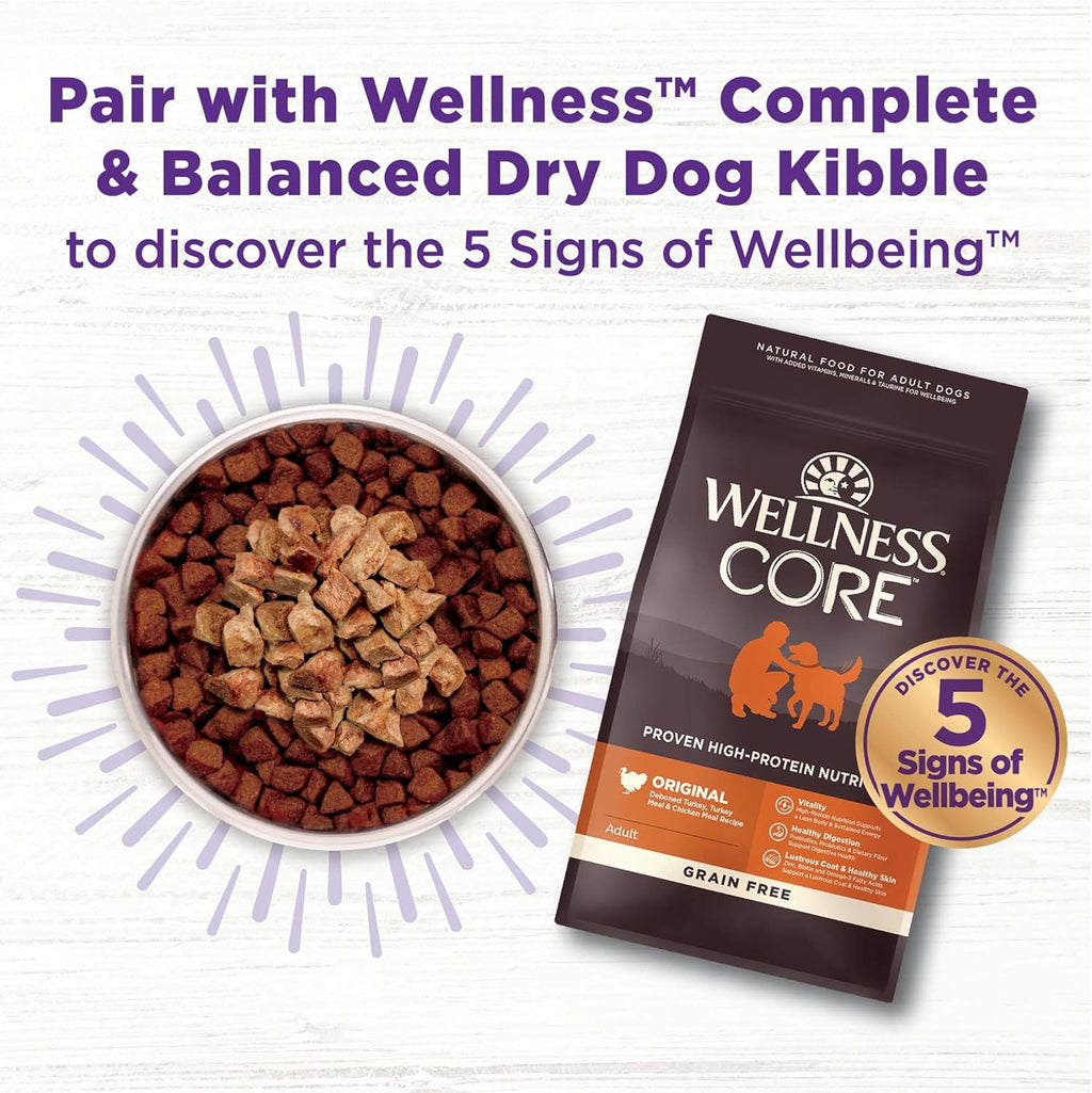 Wellness Bowl Boosters Bare Freeze Dried Turkey Dog Food Topper for Small, Medium, and Large Breeds, Grain Free, Natural, 4 oz Bag