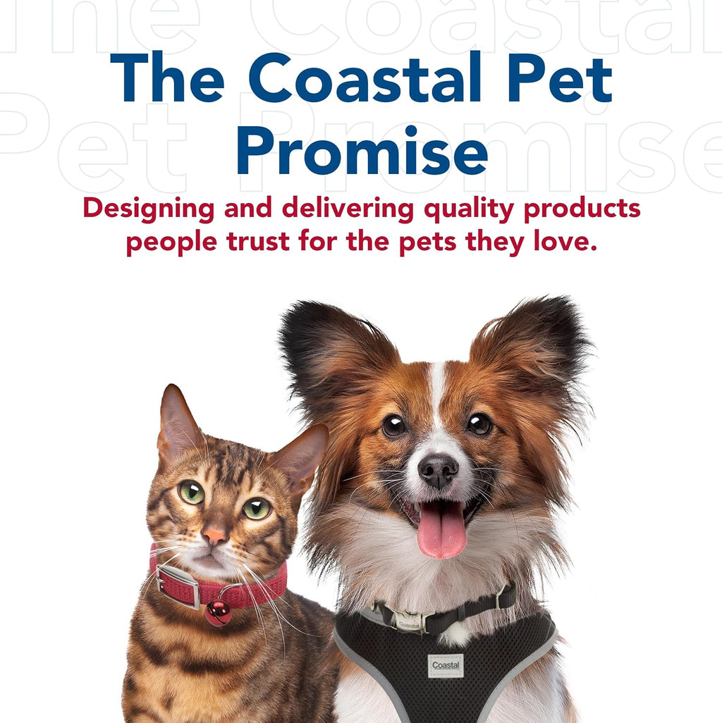 Coastal Pet Safari Dog Grooming Comb for Medium and Coarse Coats - Extra-Long Rotating Teeth - Undercoat Rake for Coarse Coats - 7 1/4"