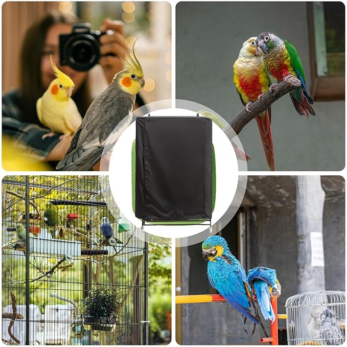 Bird Cage Covers for Night - 66x48x102cm Ventilated Budgies Barrier Enclosure Drape | Waterproof Nighttime Parakeet Parrot Cockatiel Shielding Tapestry, Darkening Aviary Privacy Protection Panel