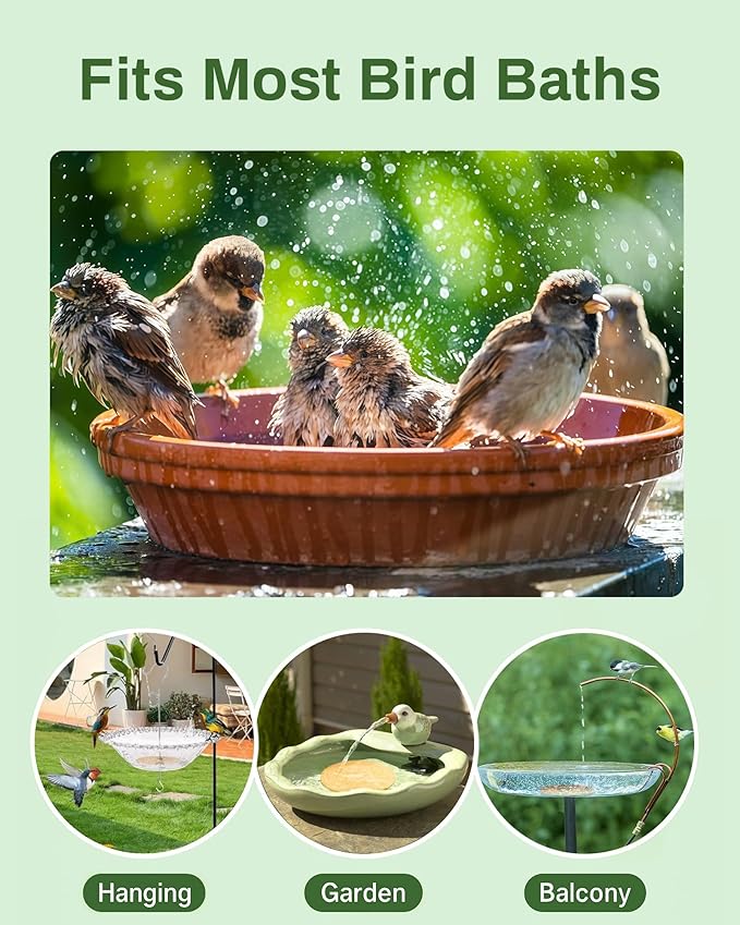 Bird Bath Purification Disk Pure Copper Outside Winter Solar Power Birdbath Wild Hummingbird Pedestal Fountain Cleaner Outside Humming Feeder Cage Dispenser Heater Outdoor Concrete Winter 3PCS