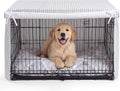Ruffled Dog Crate Cover 36 Inches Gray Stripes Dog Crate Cover