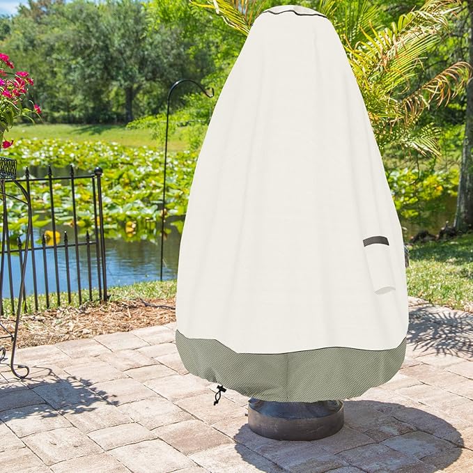 Bitubi Fountain Cover（48"x68"） 600D Oxford Cloth Garden Fountain Statue Protective Cover with Drawstring Waterproof Windproof Fountain Protector
