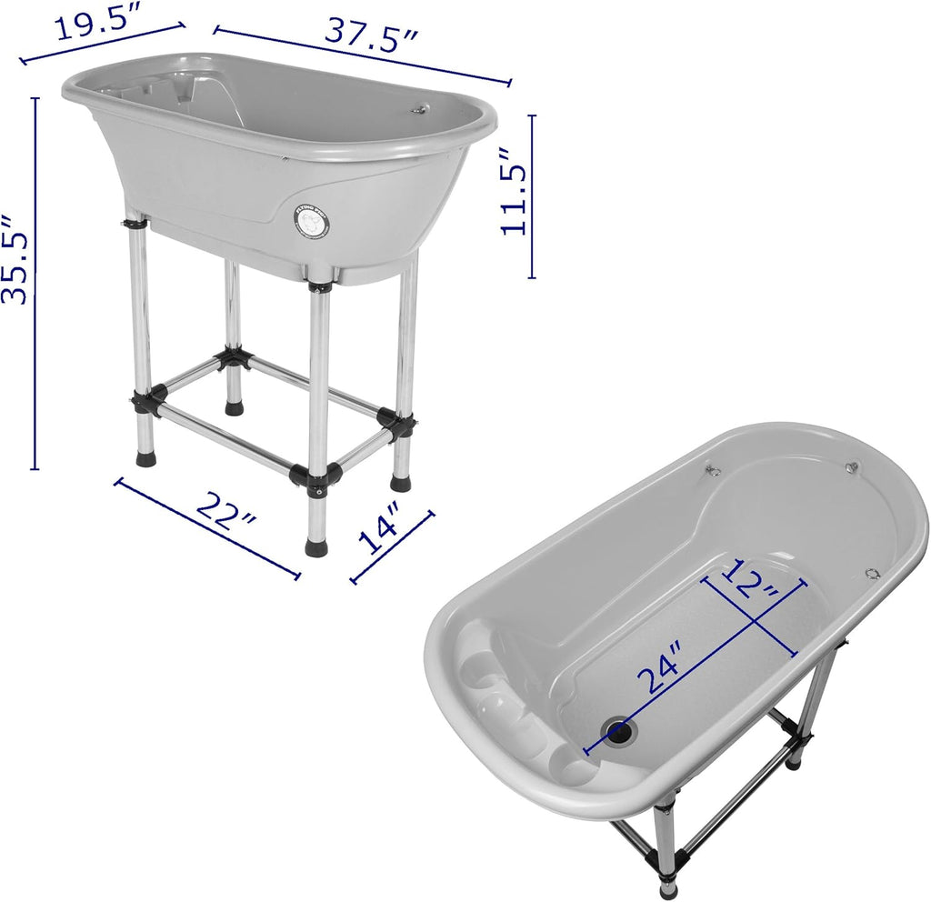 Flying Pig™ Pet Dog Cat Portable Bath Tub (Royal, 37.5"x19.5"x35.5")