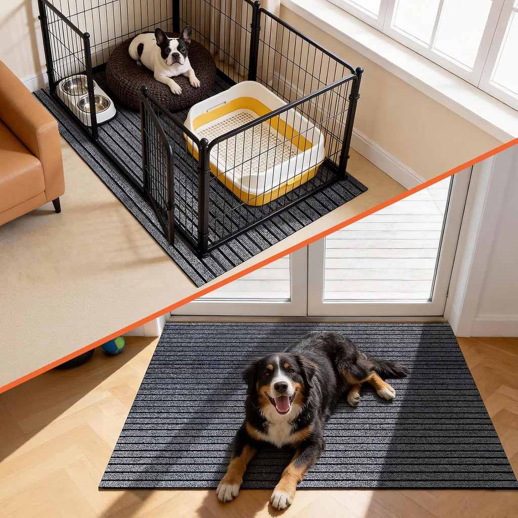 46" X 60" Mat for Under Dog Crate，Pad Dog Crate Mat Liner Floor Protector Washable Absorb Non-Slip Waterproof for Kennel Training, Protects Floors Easy Clean Cuttable