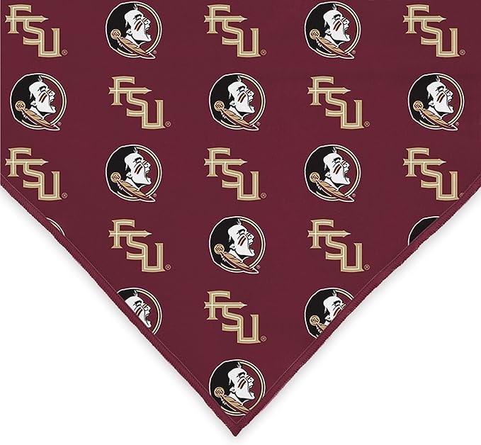 Florida State Seminoles Officially Licensed Bandana for Dogs and Cats | Fits Pets Great Gift Idea | Easy-to-Tie (Large, 28")