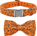 Halloween Dog Collar, Pet Collars Dog Bow Pumpkin Cute Cotton Dogs Collar Girl Boy Holiday Pet Dog Collar Gift Bow Dog Collars Soft Puppy Collar for Small Dogs