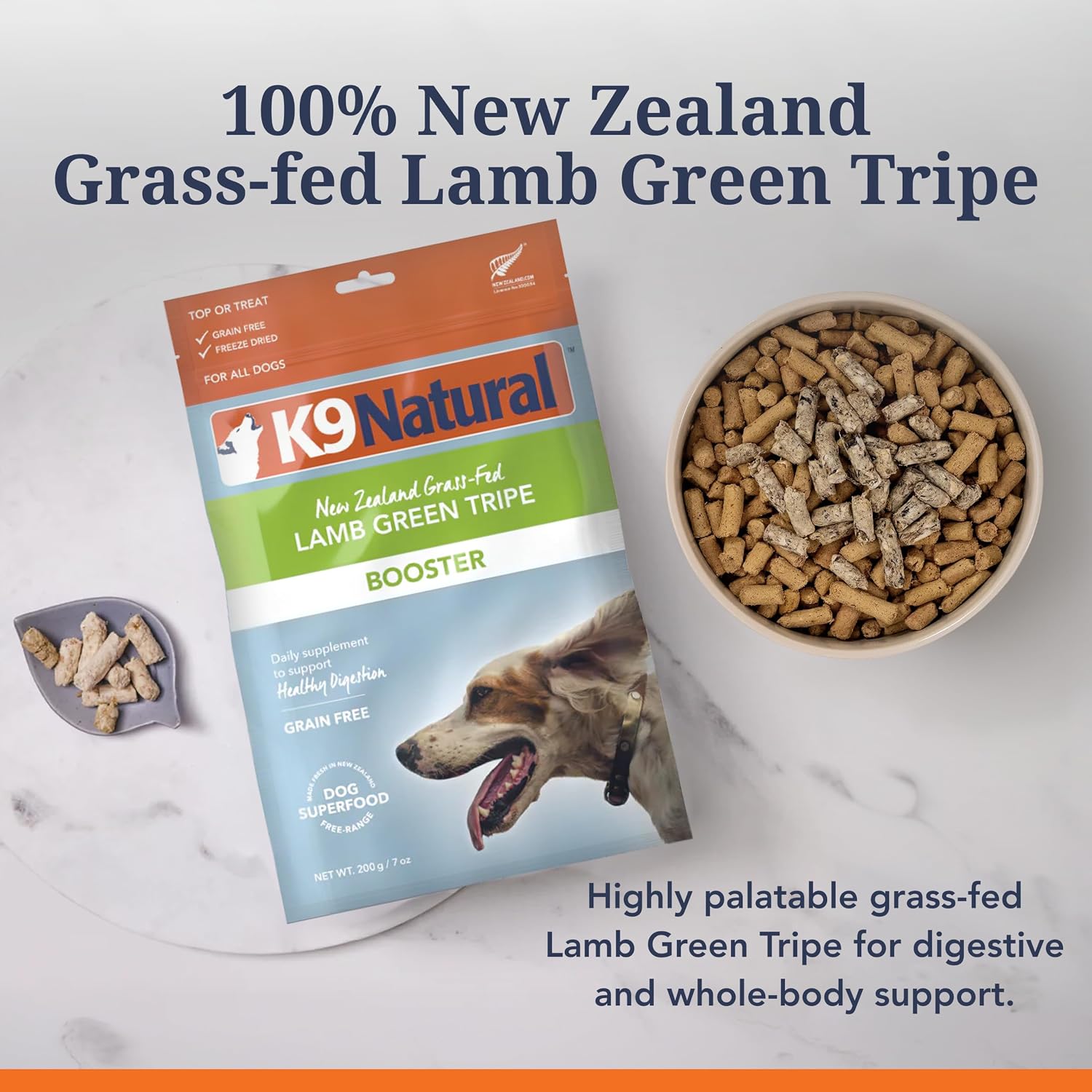 K9 Natural - Freeze Dried Grain-Free Dog Food Topper for Digestive Support