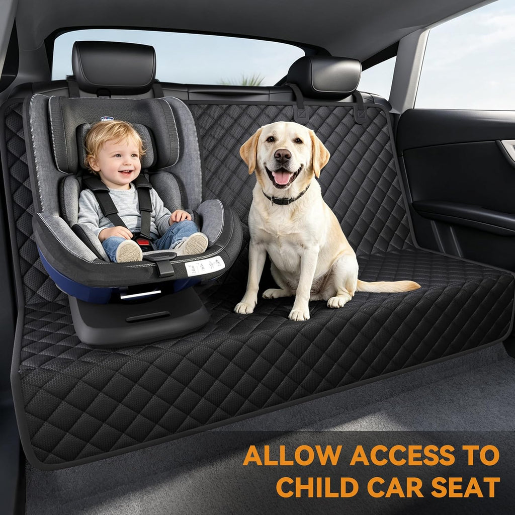Dog Car Seat Cover for SUV, Waterproof Back Seat Cover for Toyota Tacoma/Jeep Grand Cherokee/Ford Explorer/Ranger/Chevrolet Colorado, Scratch-Proof Nonslip Durable Rear Seat Cover for Dogs