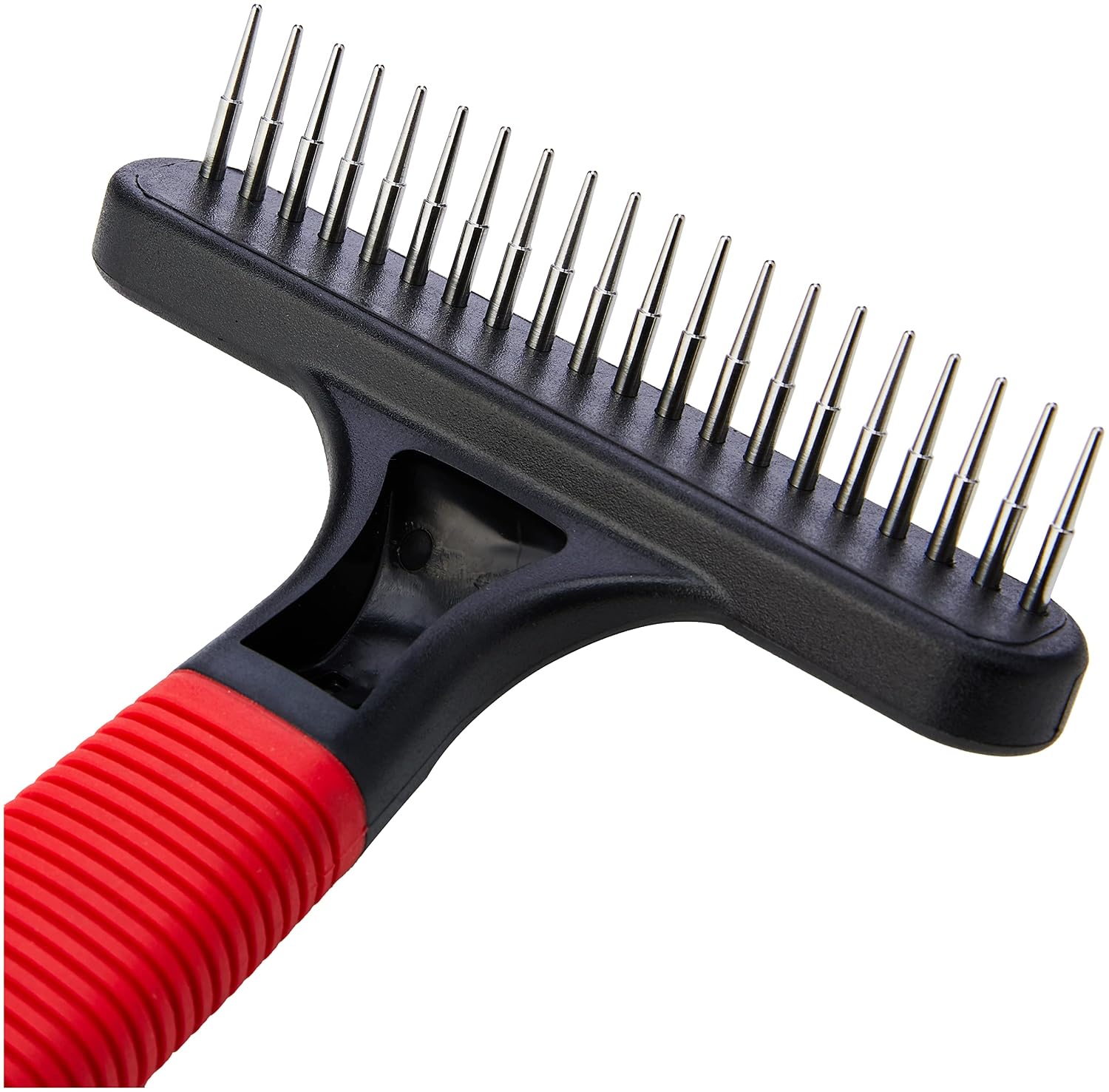 Ferplast Rake comb for dogs GRO 5872, Rounded rotating teeth, Ideal for undercoat of medium and long haired animals, 15,5 x 11 x h 3,3 cm