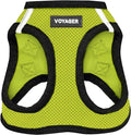 Best Pet Supplies Voyager Step-in Air Harness - All Weather Mesh, Reflective, No Pull Harness for Dogs, Cats - Secure with Hook & Loop Fastener, Buckle, Double D-Rings - Lime Green/Black Trim, M