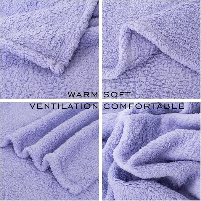 3 Blankets, Dog Cat Pet Blanket, Soft Warm Fleece, for Puppy, Small Dogs or Kitten, Cats, Plush Fuzzy Blanket for Bed, Sofa, Travel (24" x 18", 3/Pack, Lavender+Pink+Dark Pink)