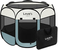 Love's cabin Pet Puppy Dog Playpen, Medium Dog Tent Crates Cage Indoor/Outdoor, Portable Playpen for Cat, Foldable Pop Up Dog Kennel Playpen with Carring Case, Removable Zipper Top, Moss Green