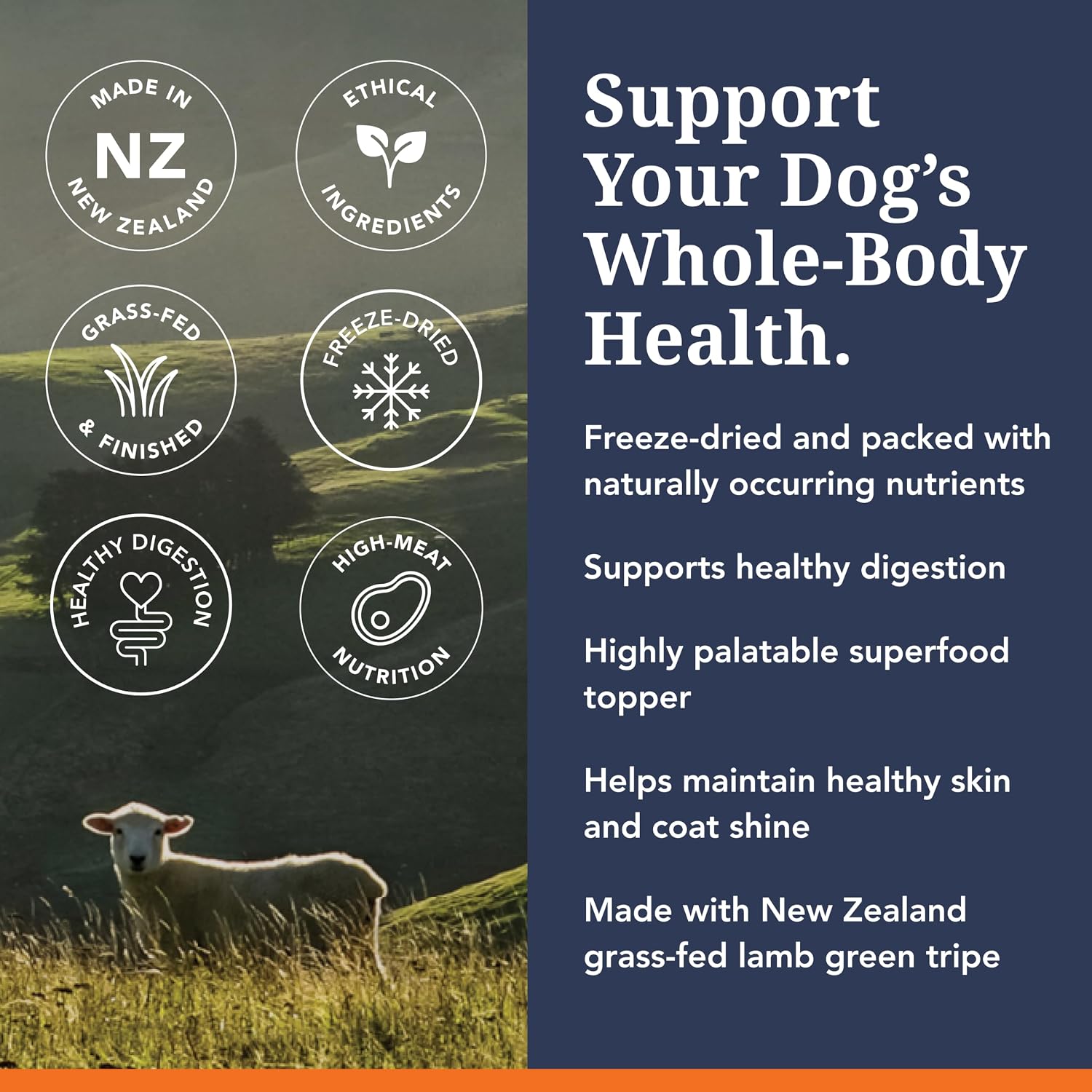 K9 Natural - Freeze Dried Grain-Free Dog Food Topper for Digestive Support