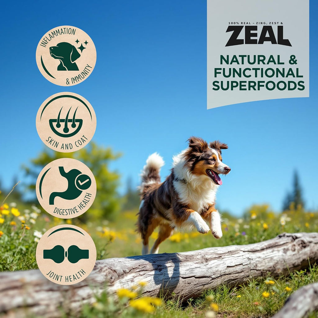 ZEAL Canada Air-Dried Dog Food - High Protein, Natural Superfoods, Nutrient Rich, No Fillers, Grain Free, Complete & Balanced (Beef, Turkey, Chicken) 3 lbs