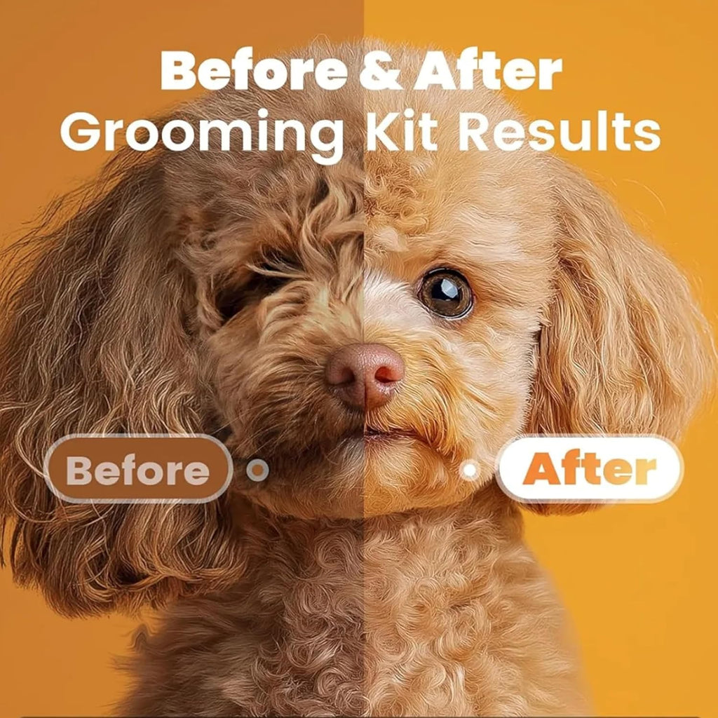 4 Pack Pet Grooming Combo - Blue Deshedding Brush,With Metal Comb,Bath Brush, With Long & Short Stainless Steel Teeth Depilatory Comb For Detangling And Dematting Long, Matted Fur On Cats And Dogs