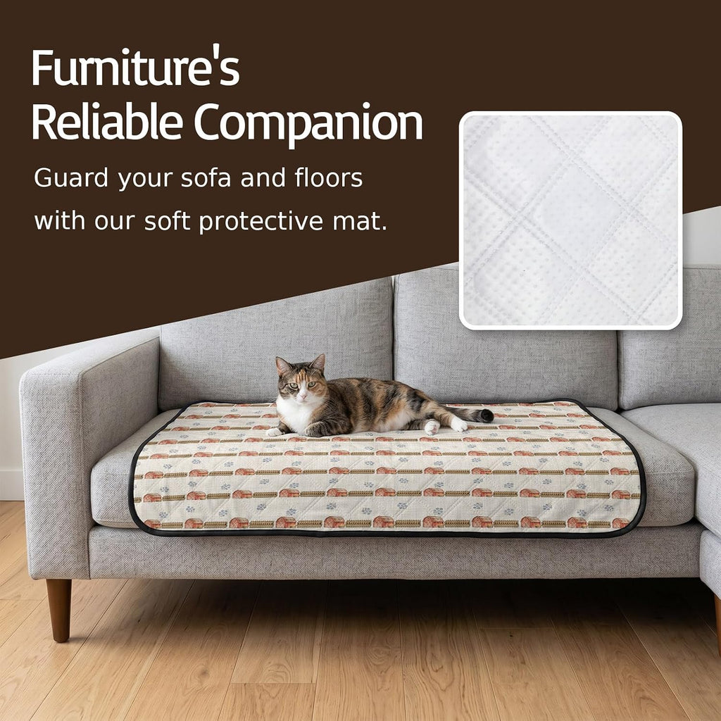 Autumn Farmhouse Barn Fence Washable Pee Pads for Dogs Cats,36"x24" Absorbent Waterproof Pet Training Mats Rustic Fall Retro Linen Non-Slip Reusable Puppy Pad for Crate Bed