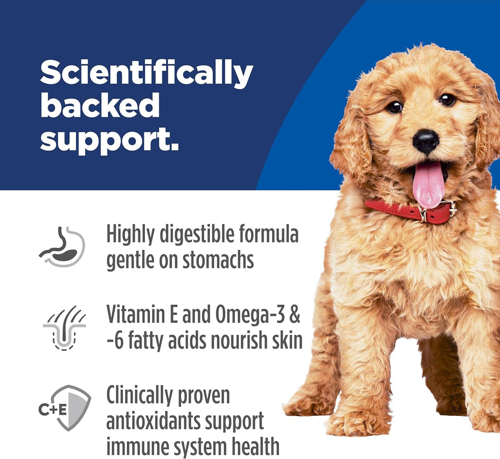Hill's Science Diet Puppy Sensitive Stomach & Skin Dry Dog Food | #1 Veterinarian Recommended, Salmon & Brown Rice, 4 lb. Bag