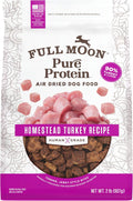 Full Moon® Pure Protein Air Dried Dog Food Homestead Turkey Recipe 2lb | Human Grade, Protein-rich, Jerky-like texture, Shelf-stable, 90% meat