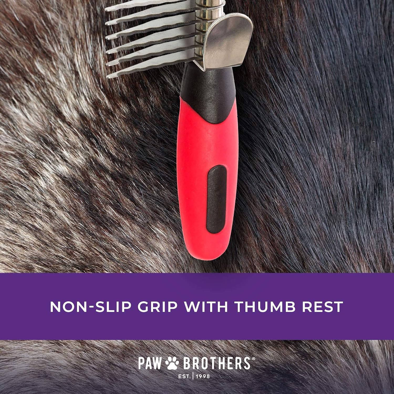 RYAN'S PET SUPPLIES Paw Brothers 6-Blade Mini Dematting Tool for Dog Grooming, Professional Grade, Stainless Steel Blades, Comfort Grip, Gentle on Skin