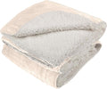 PETMAKER Dog Blanket - 80x100in Reversible Sherpa Blanket - Throw Blankets for Bed, Couch, Crate or Car - Machine Washable Puppy Essentials (Cream)
