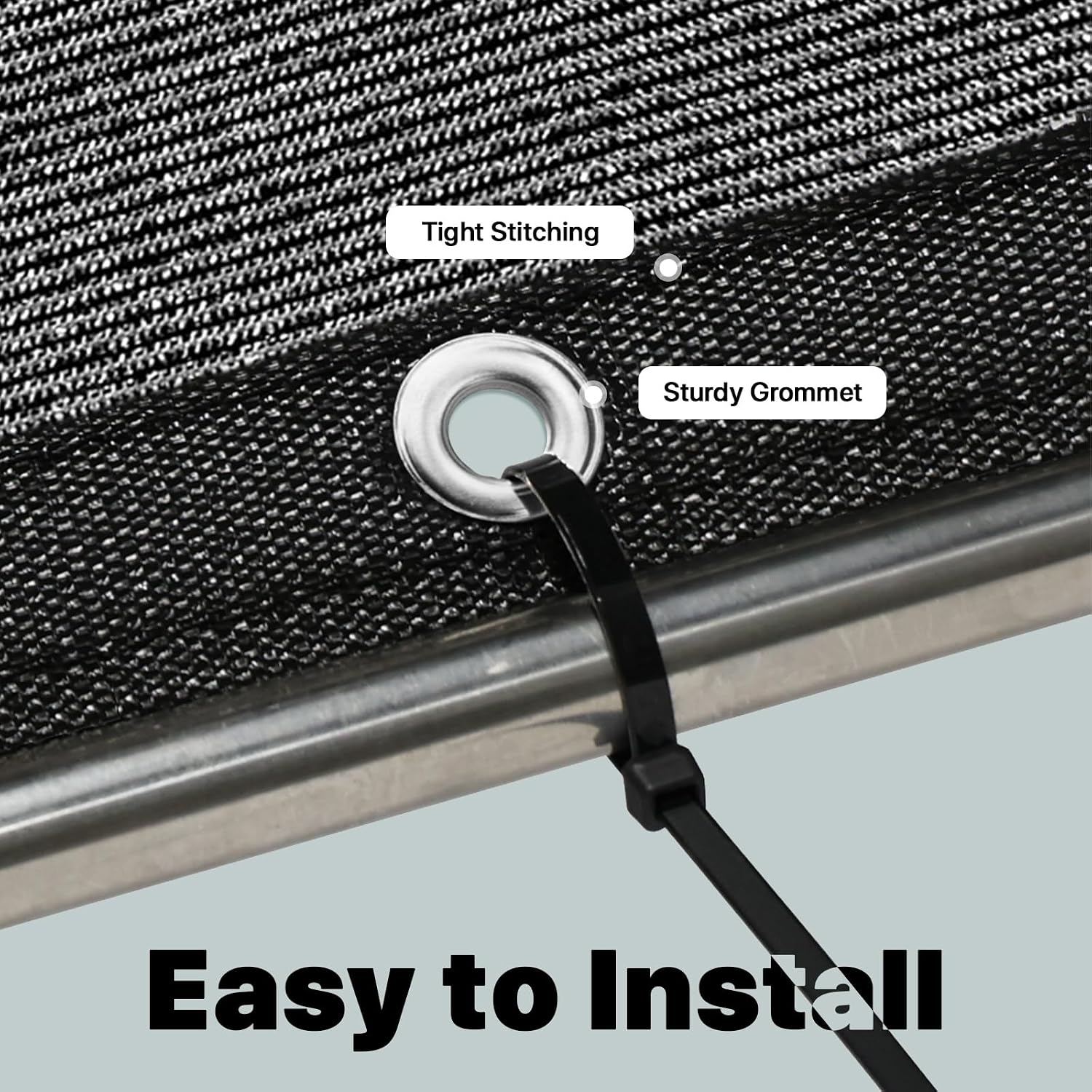 Amgo 90% UV Block Sun Shade Cloth for Dog Kennel Cover, 2' x 3' Black Pet Playpen Sunshade with Grommets, Durable Mesh Tarp for Crate, Patio, Stable,Chicken Coop & Outdoor Privacy Screen.