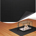 Dog Crate Mat, 24 in X 36 in Dog Playpen Mat Kennel Mat | Waterproof Non-Slip Reusable Washable Floor Protector Large cages Puppy Pee Pad for Under Dogs Crate Black