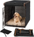 Novabright Breathable Dog Crate Cover 36 Inch Heavy Duty Kennel Cover with Grommets Cable Ties Windproof Waterproof Uv-Resistant