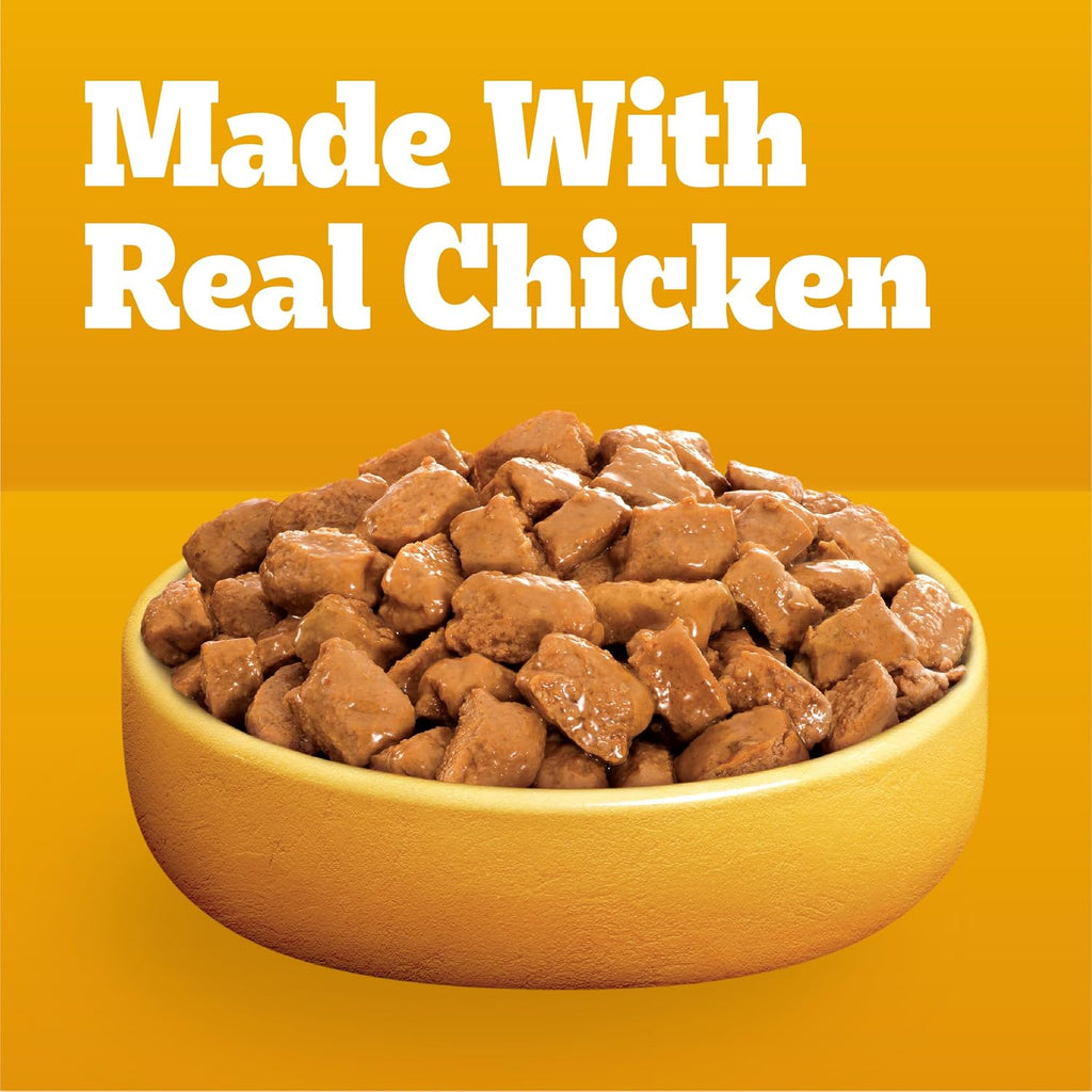 Pedigree Choice Cuts Wet Dog Food Pouch, Chicken Variety, 3.5 oz, 30 Count | 100% complete & balanced, steam cooked, made with real chicken, 36 vitamins & minerals, 50%+ water for hydration