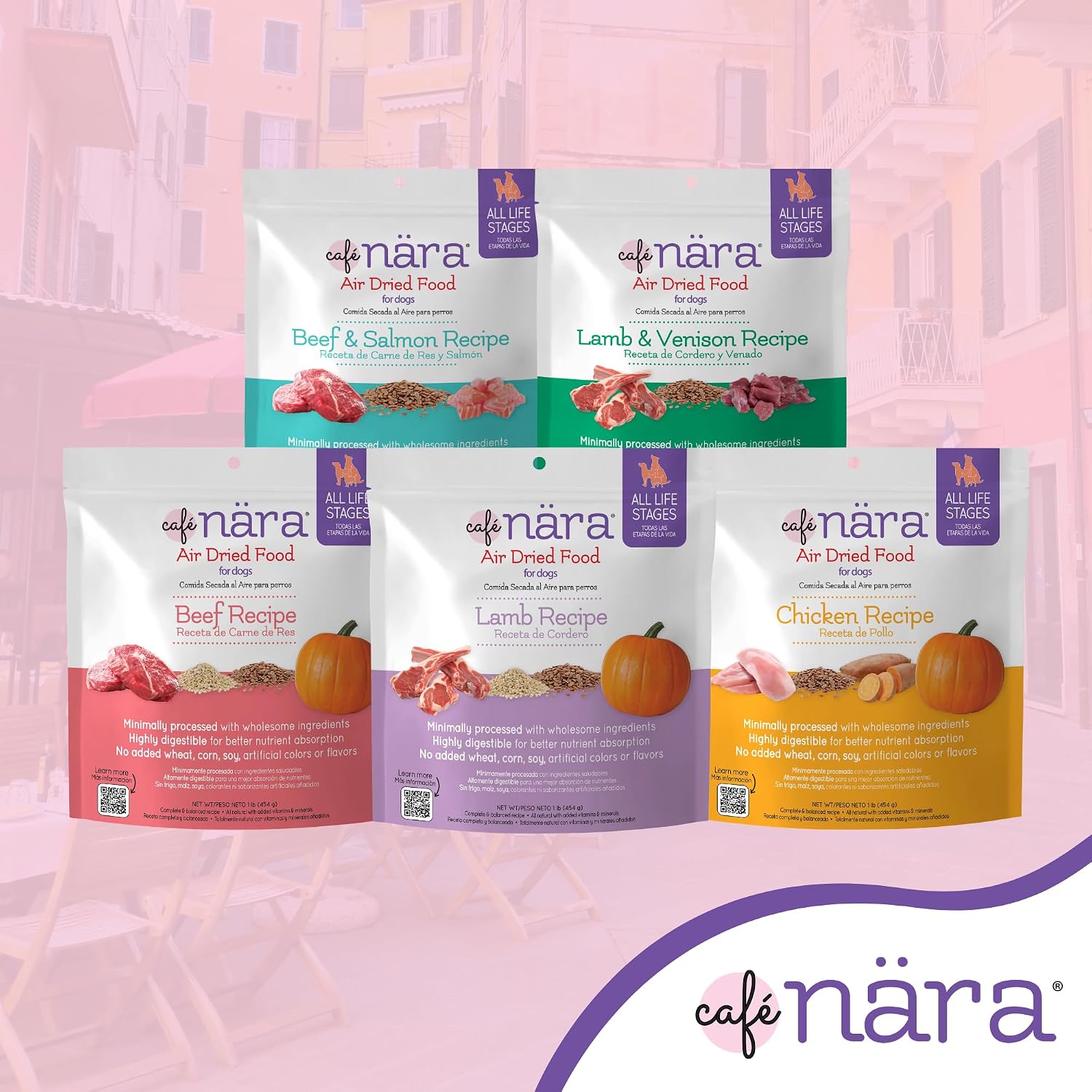 Café Nara - Lamb Air-Dried Food for Dogs - Complete Meal, Food Topper or Treat - Minimally Processed & Highly Digestible - for All Breeds & Ages - Wheat, Corn & Soy Free - Made in USA - 1 lb Bag