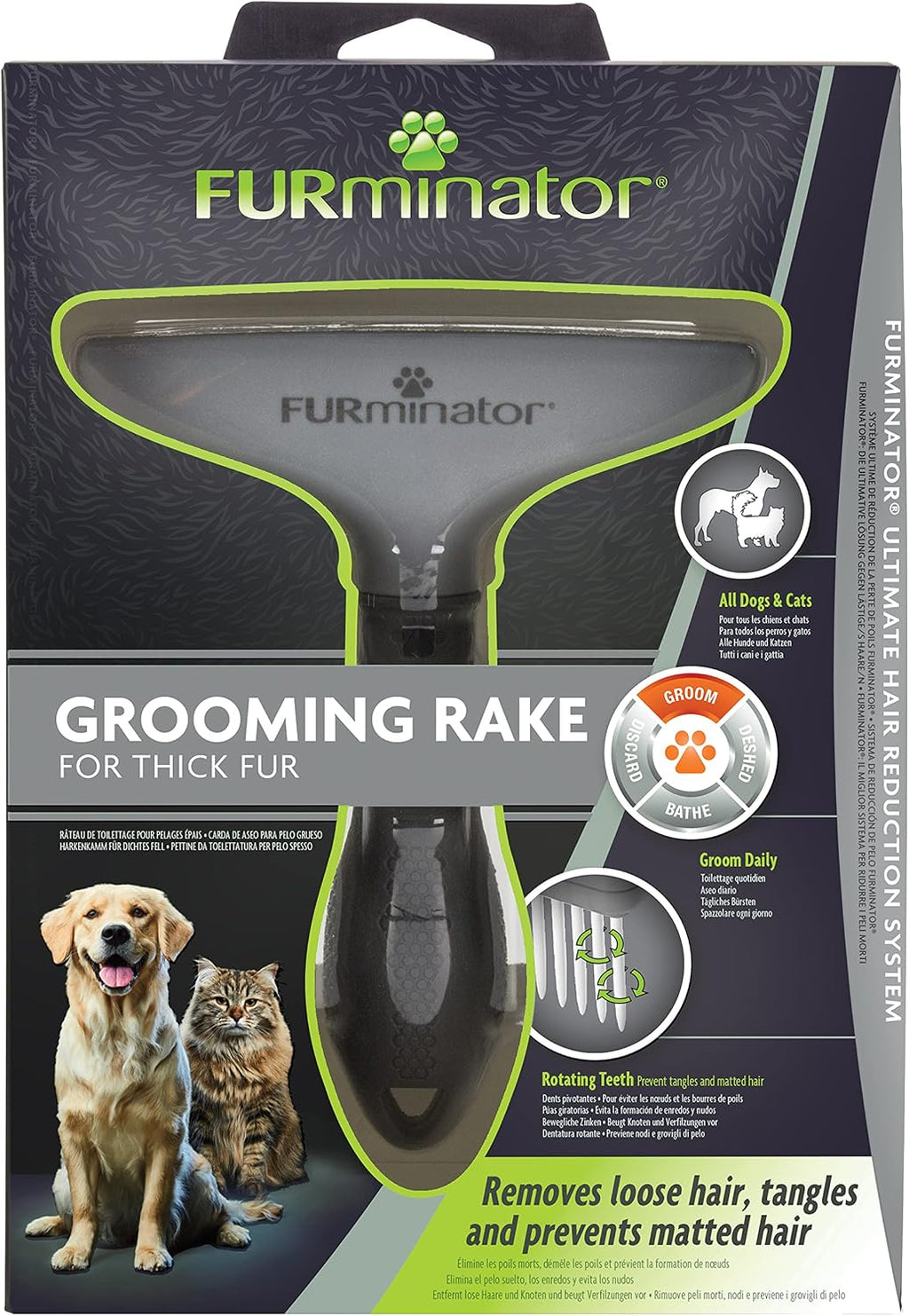 FURminator Grooming Rake for Cats and Dogs | Premium food rich in algae | Suitable for herbivorous fish | Promotes digestion and vitality