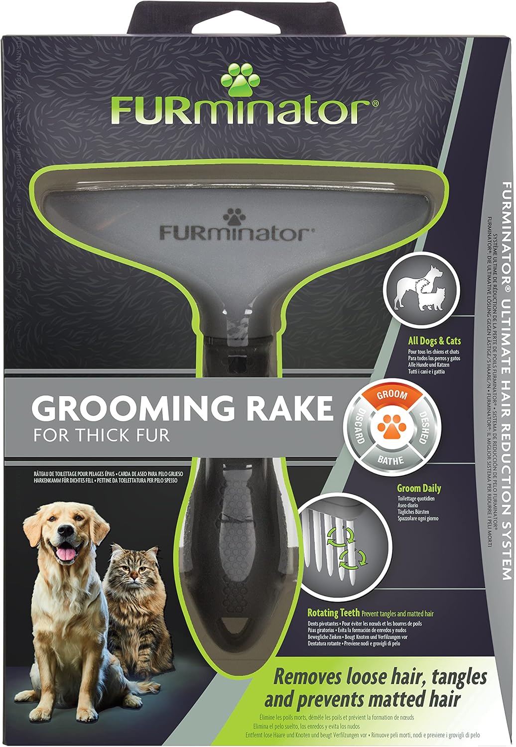 FURminator Grooming Rake for Cats and Dogs | Premium food rich in algae | Suitable for herbivorous fish | Promotes digestion and vitality