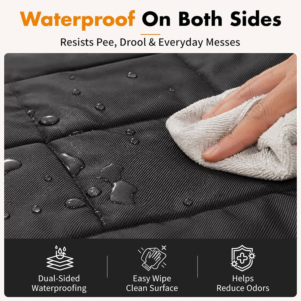 Chew Proof Dog Crate Pad, Indestructible Dog Bed for Aggressive Chewers, Waterproof Machine Washable Dog Kennel Pad (29x18 in)