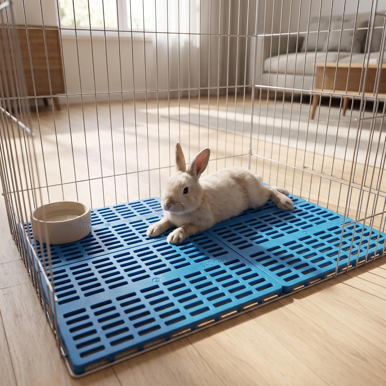 Cage Floor Litter Grate Non with and Rinse Suitable for Dog crates hutches Small Animal enclosures, Pink, 42 * 33 * 1cm A Model Small 2