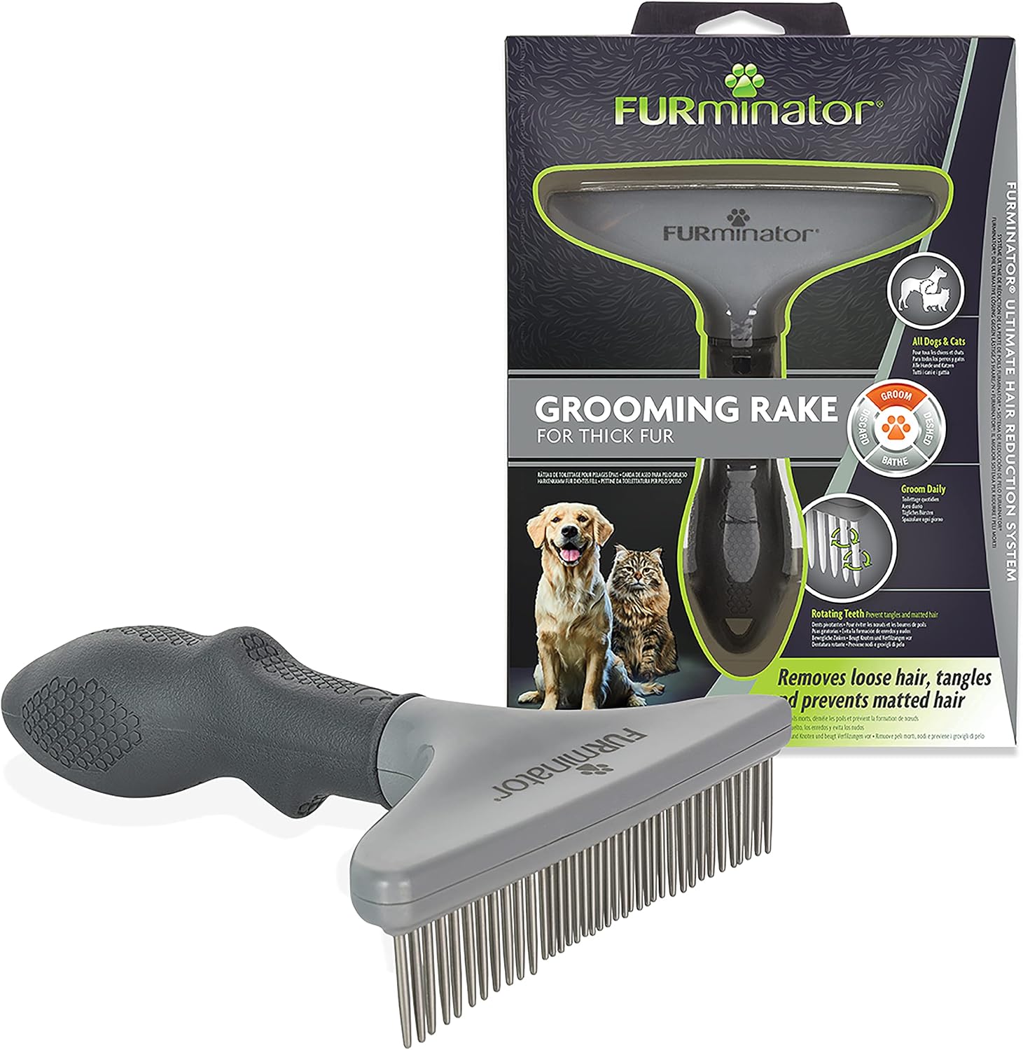 FURminator Grooming Rake for Cats and Dogs | Premium food rich in algae | Suitable for herbivorous fish | Promotes digestion and vitality