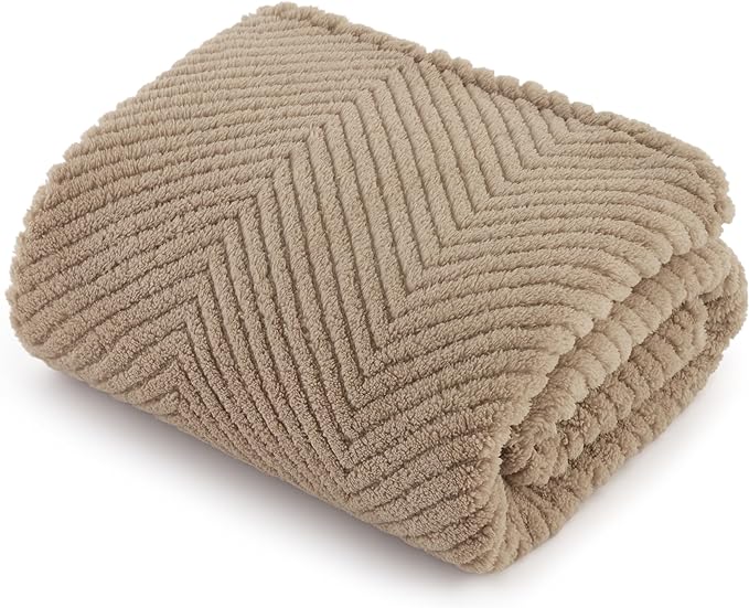 Bedsure Dog Blanket for Large Dogs Washable - Fluffy Fuzzy Puppy Cat Blanket with Premium 300GSM Coral Fleece Soft for Pet Kitten Doggy, Brown, 40x50IN