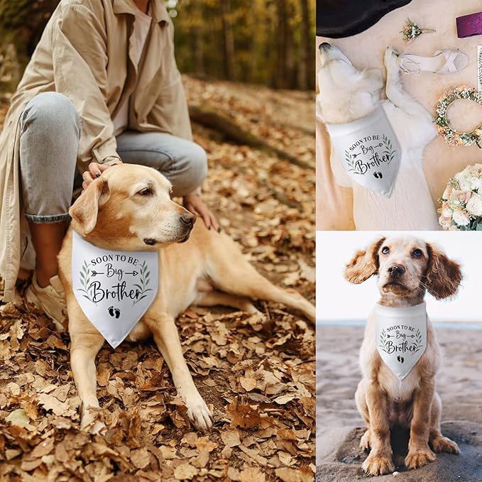 Soon to Be Big Brother Dog Bandana Baby Announcement Dog Gender Reveal Outfit Pregnancy Announcement Props Scarf Accessories Big Brother Bandana for Dogs
