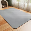 Dog Food Mat - Absorbent Cat Mat for Food and Water, No Stains Pet Feeding Bowl Mat, Easy to Clean Pet Placemats, Quick Dry Dog Water Dispenser Mat for Messy Drinkers | Grey 12"x 19"
