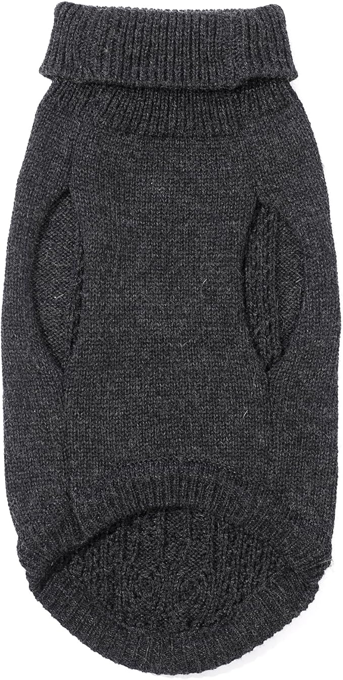 Stretchy Cat Sweater - 17 Colors & 6 Sizes | Snug Winter-Ready Knit for Boy/Girl Cats & Kittens(Dark Gray, Small)